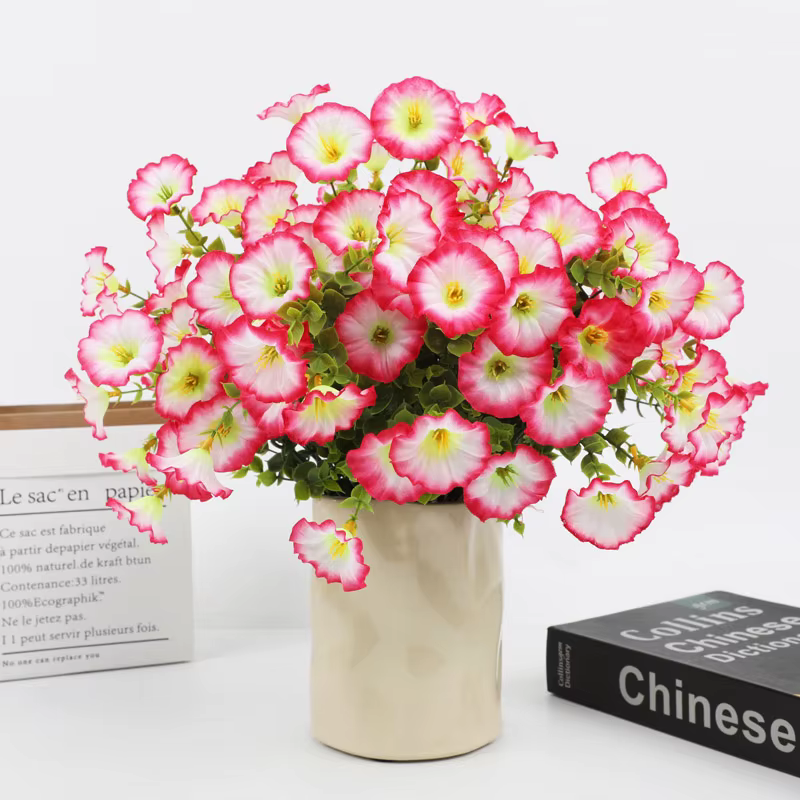 Fleurs artificielles en tissu de soie
