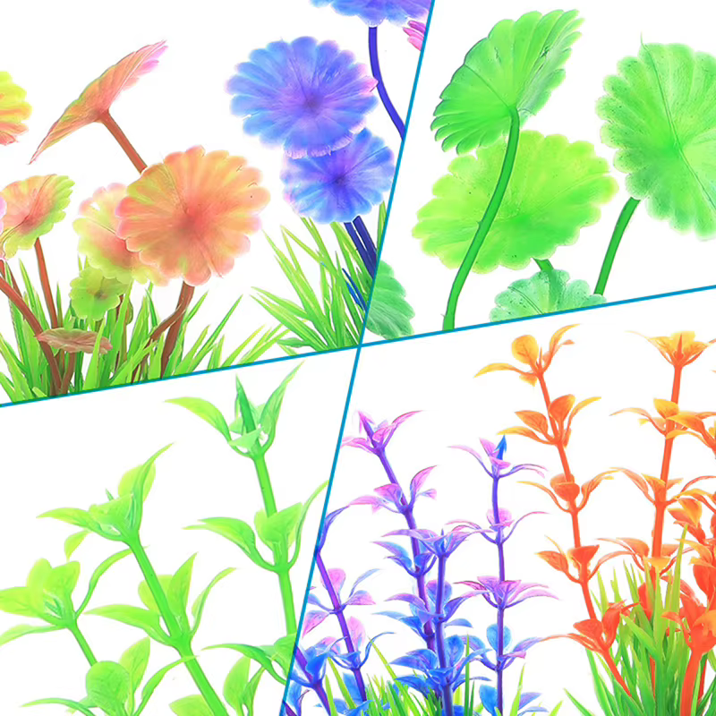 Plantes artificielles de simulation pour décor d'aquarium