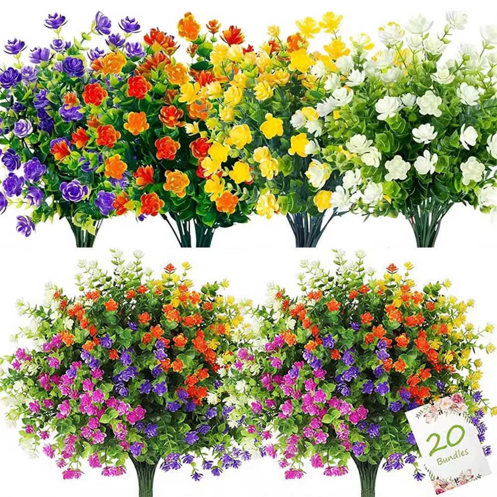 Lot de 1/3 fleurs artificielles
