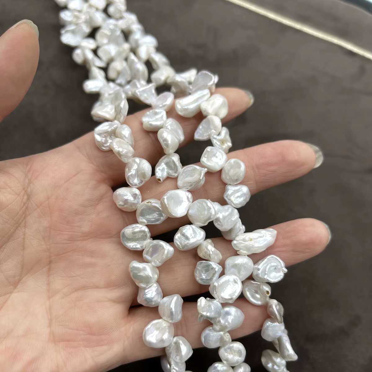 Perle naturelle d'eau douce en forme de pétale pour la fabrication de bijoux, collier, bracelet, accessoire à pompon, DIY
