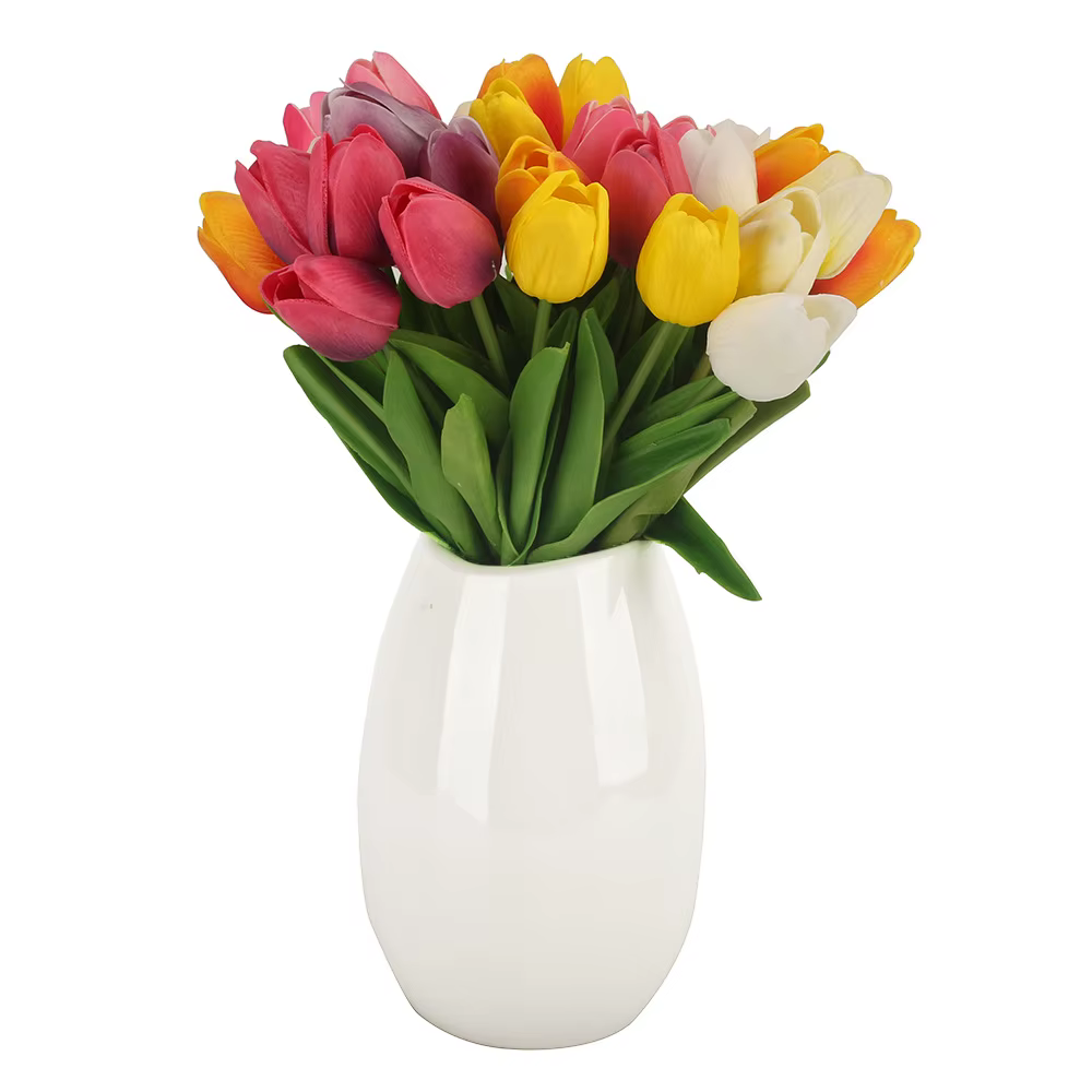 Bouquet de Tulipes Artificielles en PU pour la Décoration de la Maison