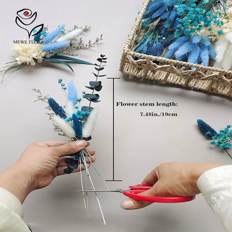 Boîte de fleurs séchées naturelles colorées mélangées