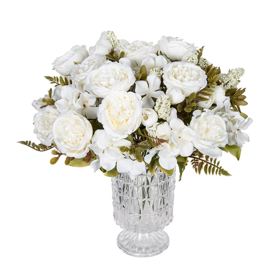 Fleurs artificielles Festival Guirlande De Mariage Jardin Rose Bud Archway Faux Pivoine Bouquet Vase Chambre Décoration De La Maison En Soie Hortensia