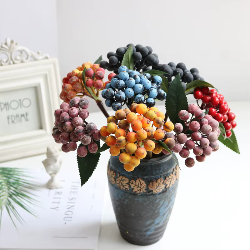 Berry Fleurs Artificielles Bouquet En Plastique Faux