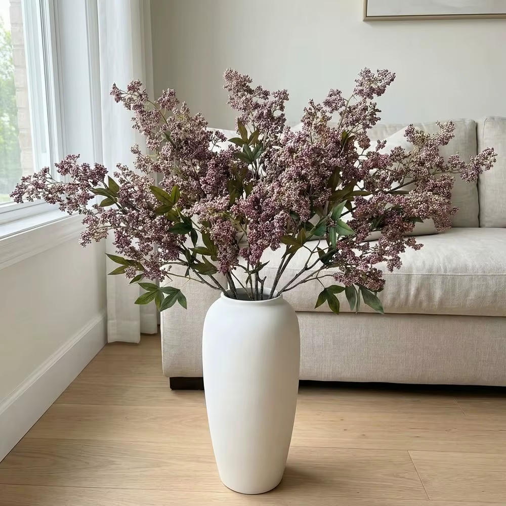Branche de baies de Nandina artificielle en plastique