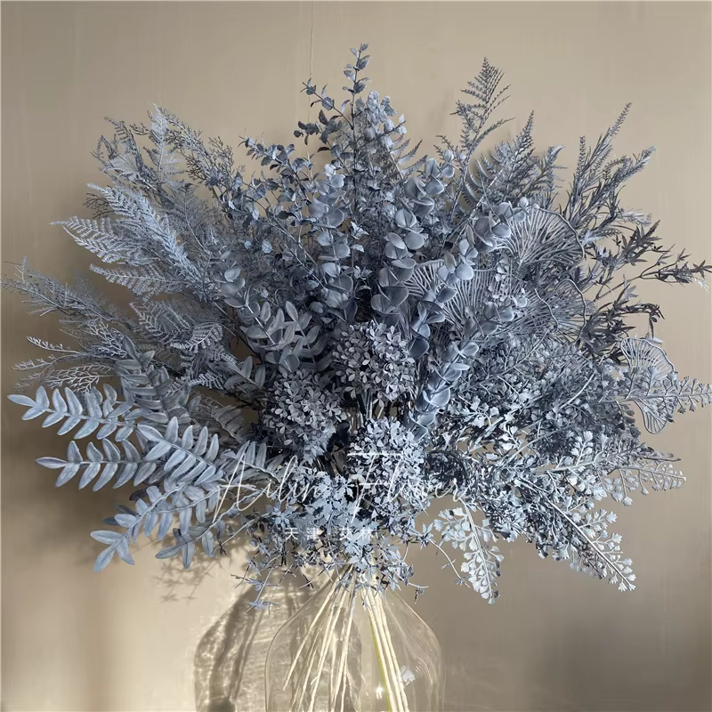 Brume bleue artificielle Rose brume herbe