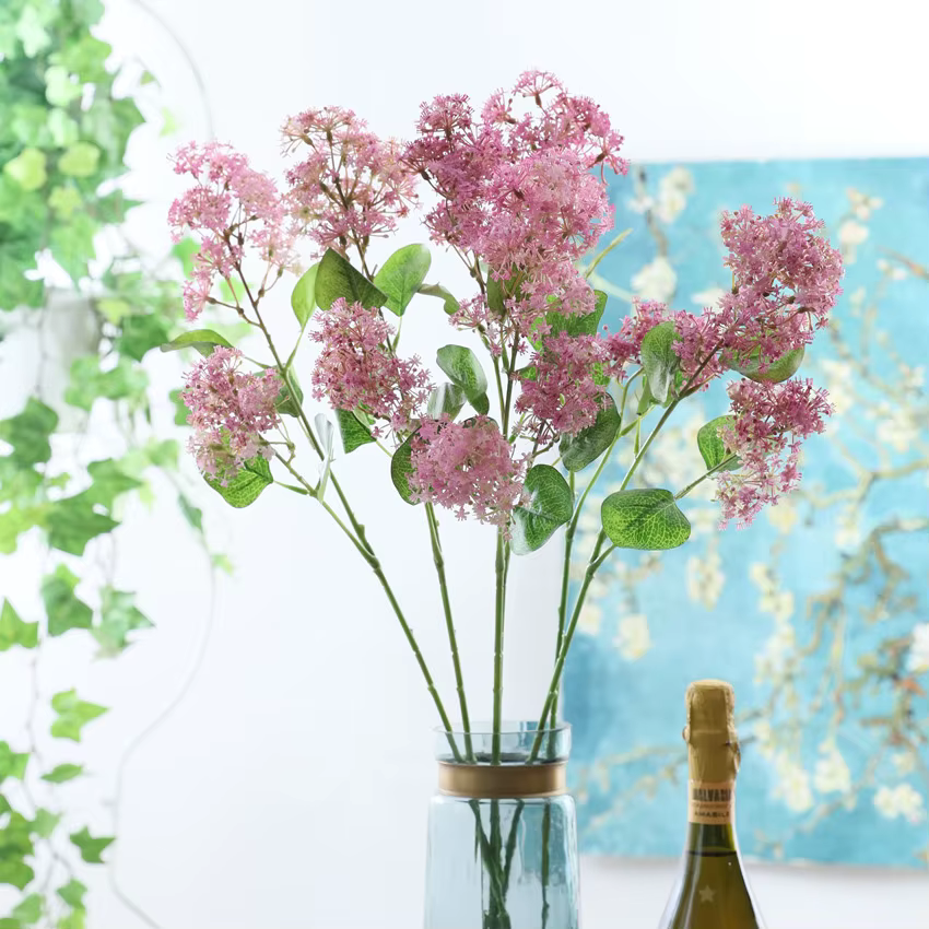Fausses Fleurs d'Hortensia Artificielles à 2 Têtes