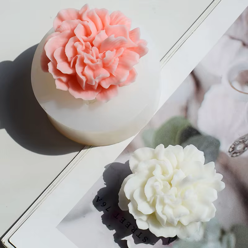 Bougie de gypse d'aromathérapie de fleur d'oeillet