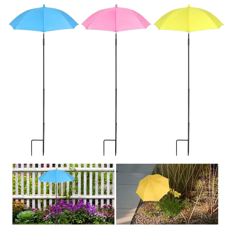 Parapluie d'ombrage pour plantes avec piquet métallique