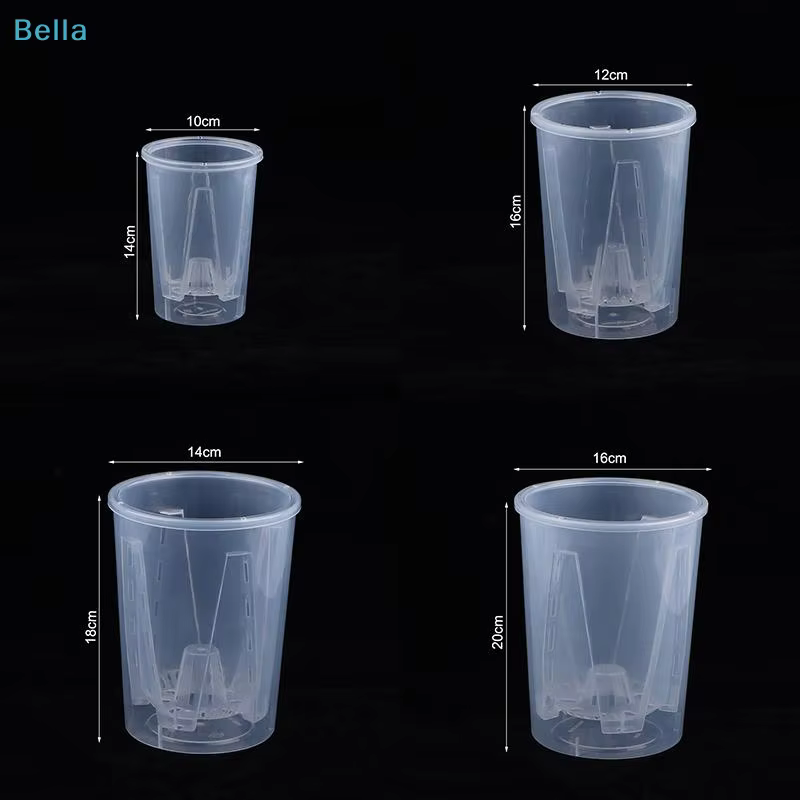 ♩ Pots à orchidées en plastique transparent avec trous