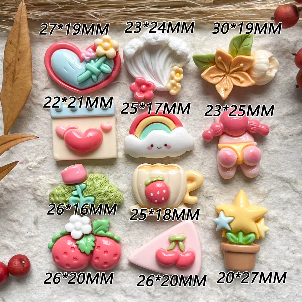 Accessoires en résine en forme de cœur