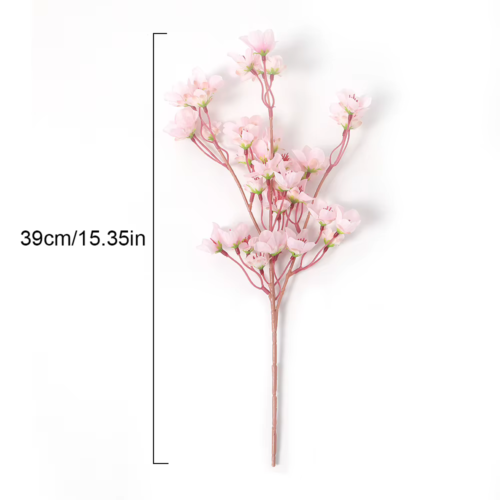 Bouquet de fleurs de pêcher artificielles 39CM