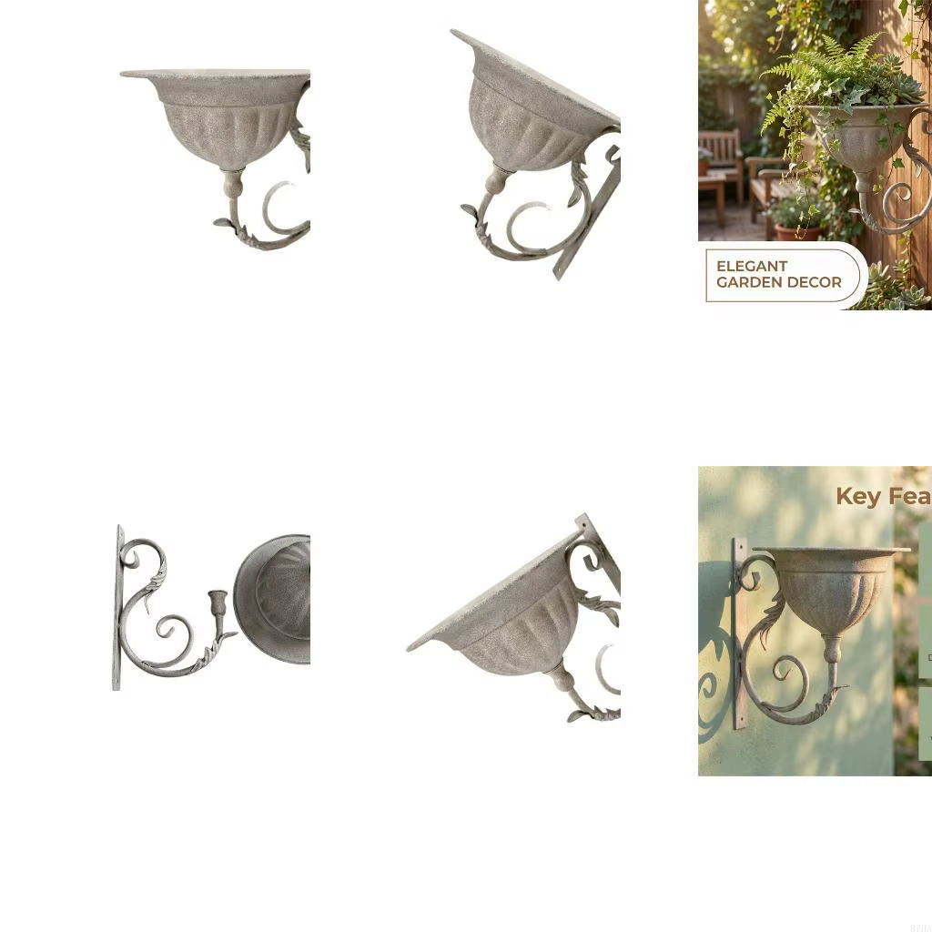 Pot fleur en métal, panier suspendu pour balcon