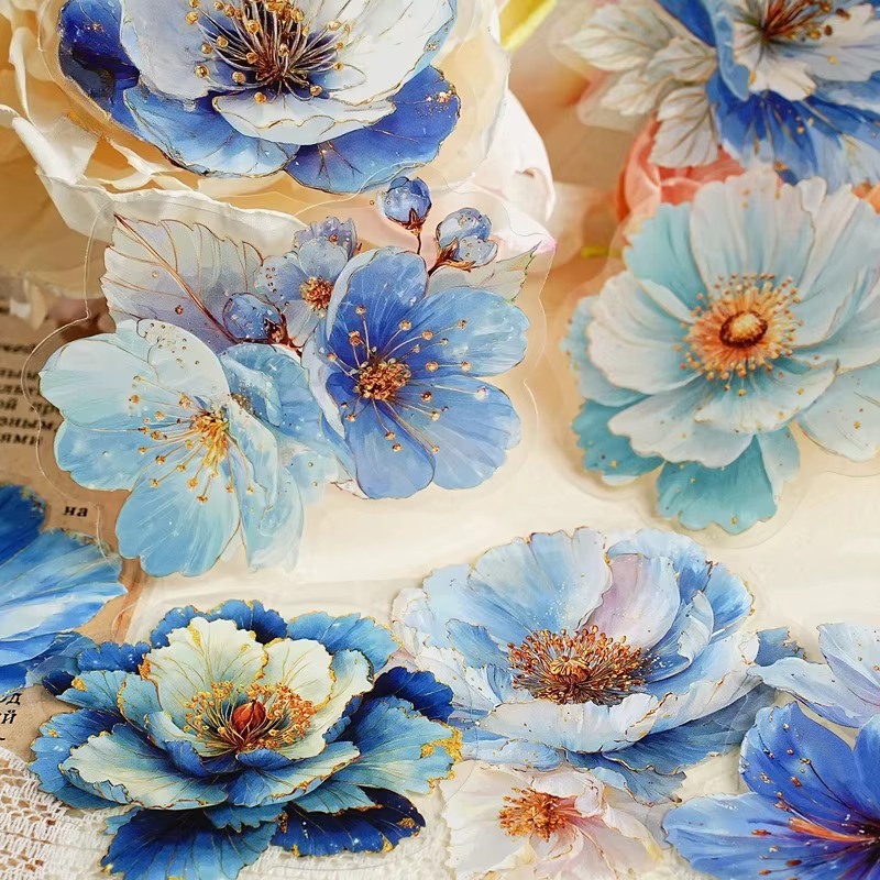 Autocollants de Scrapbook prédécoupés à fleurs