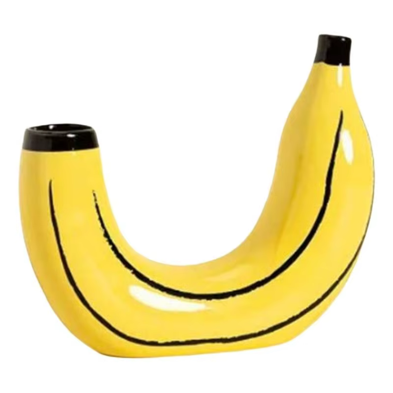 Vases artistiques en résine en forme banane pour décoration maison moderne l'affichage floral