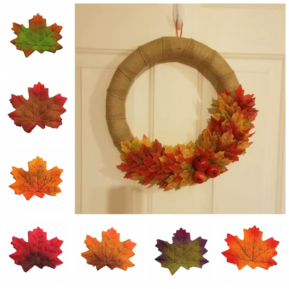 Feuilles d'érable artificielles faites à la main