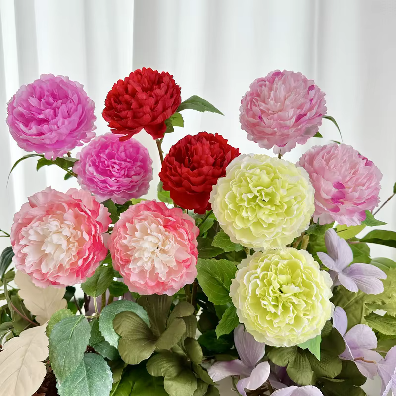 Simulation de fleurs en soie