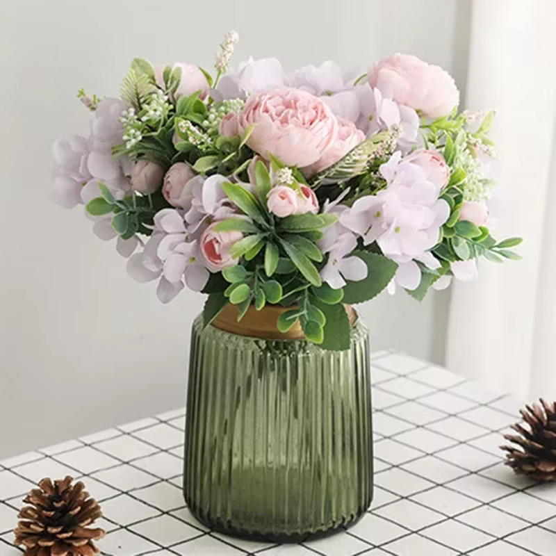 1 Bouquet de pivoines en soie