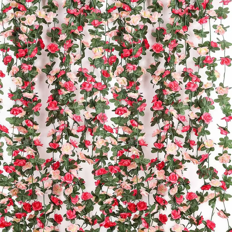2, 3 m de fleurs artificielles en rose pour la décoration de mariage