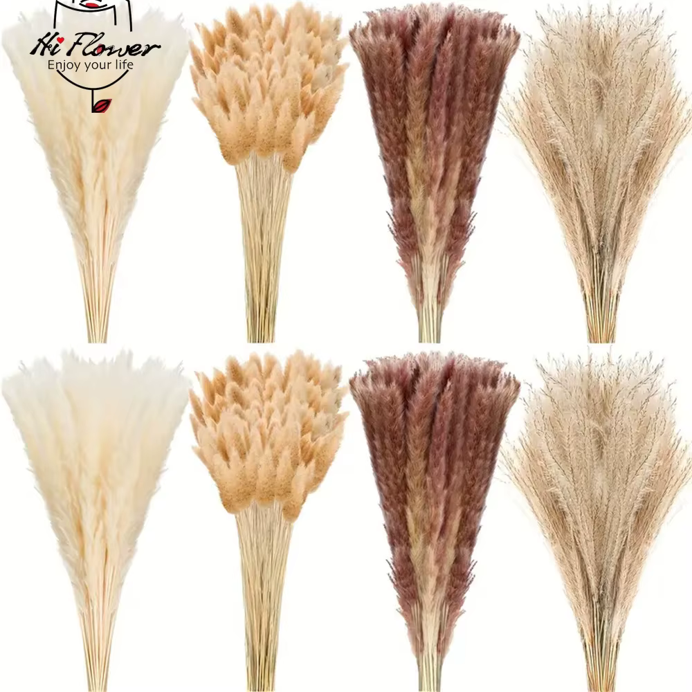 200 pièces Pampas herbe fleurs séchées Boho décoration maison ferme pays salle de mariage Table
