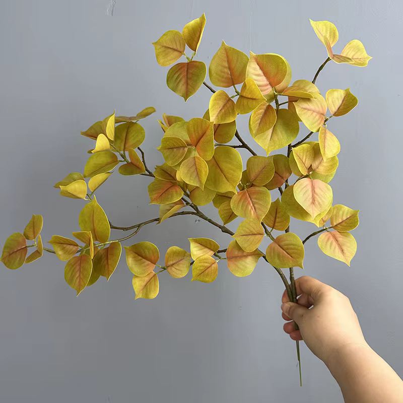 8 pièces de feuilles de Bodhi artificielles