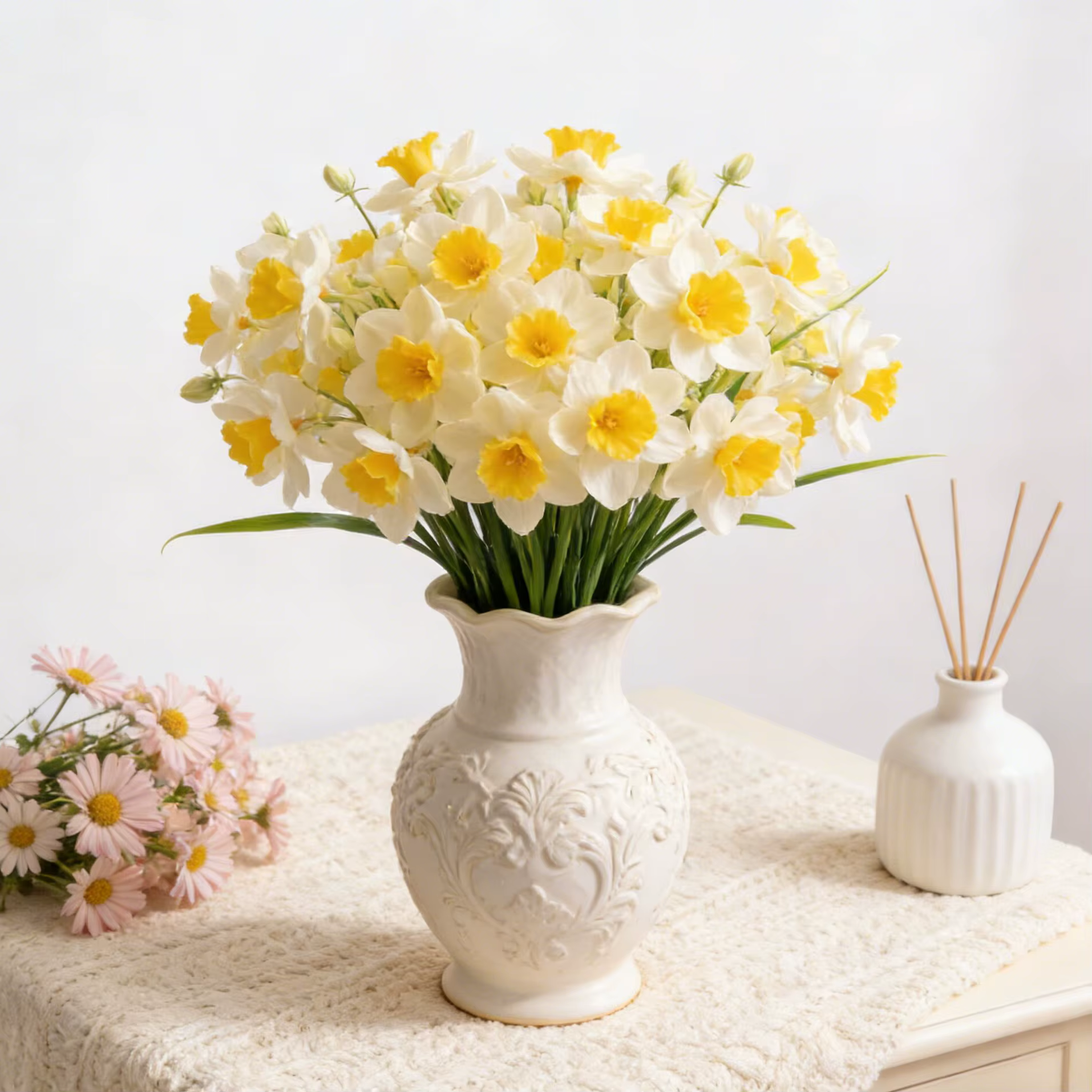 Fleurs artificielles Narcisse en soie