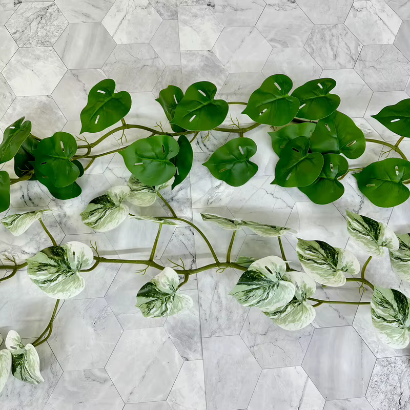 2 pièces de 1, 8 m de feuilles artificielles en soie