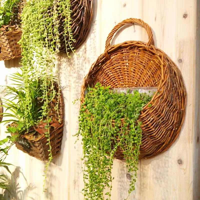 1 pièce de plante grimpante artificielle murale en saule clochette doré