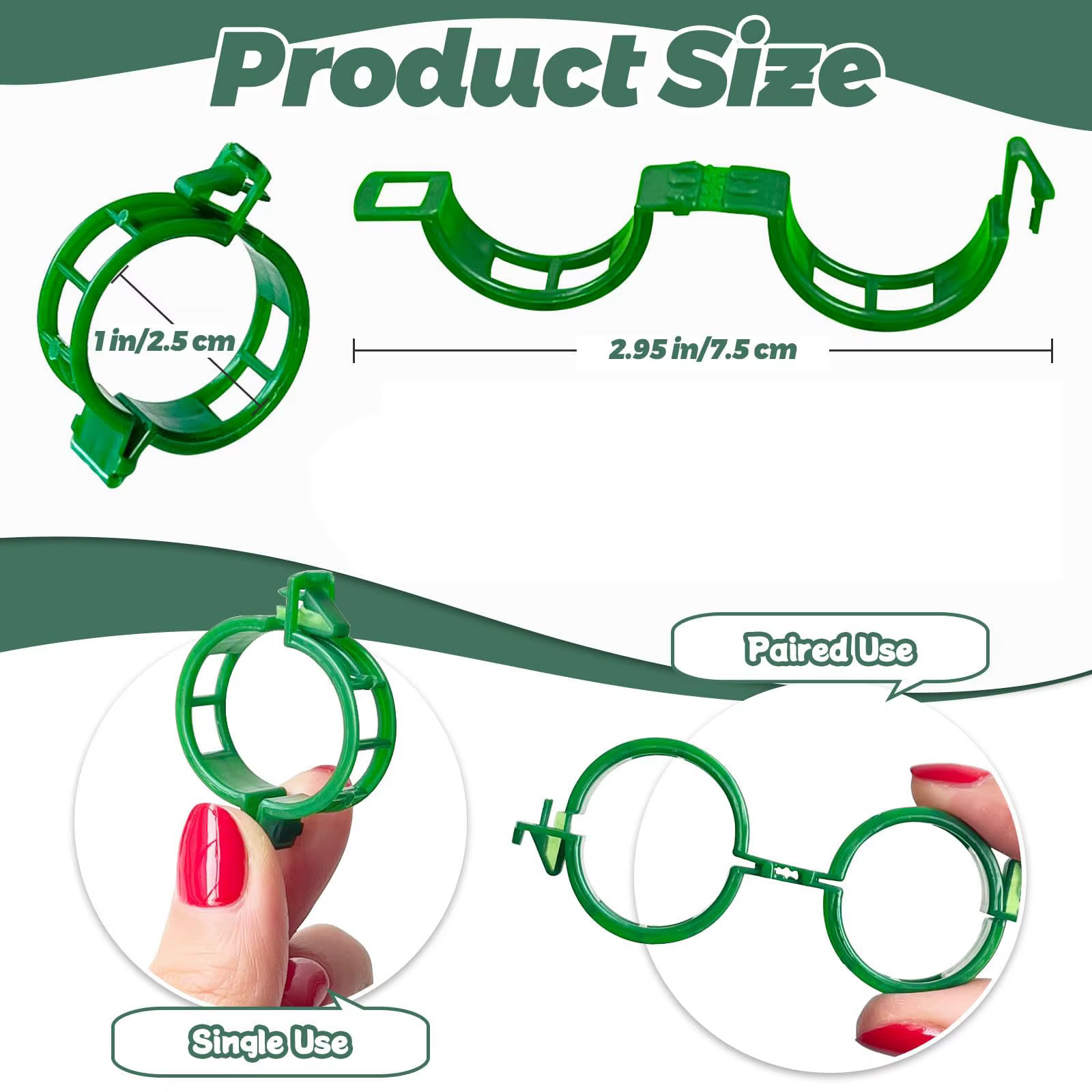 Clips de support pour plantes-Clips à tomates pour treillis de ficelle