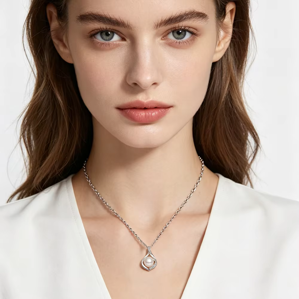 Pendentif en perles noires d'eau douce naturelles pour femmes, collier en argent 925 avec perles blanches et roses, cadeau d'anniversaire pour mère et femme