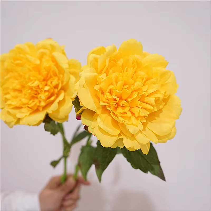 Fleurs de pivoines artificielles hydratantes au toucher réel