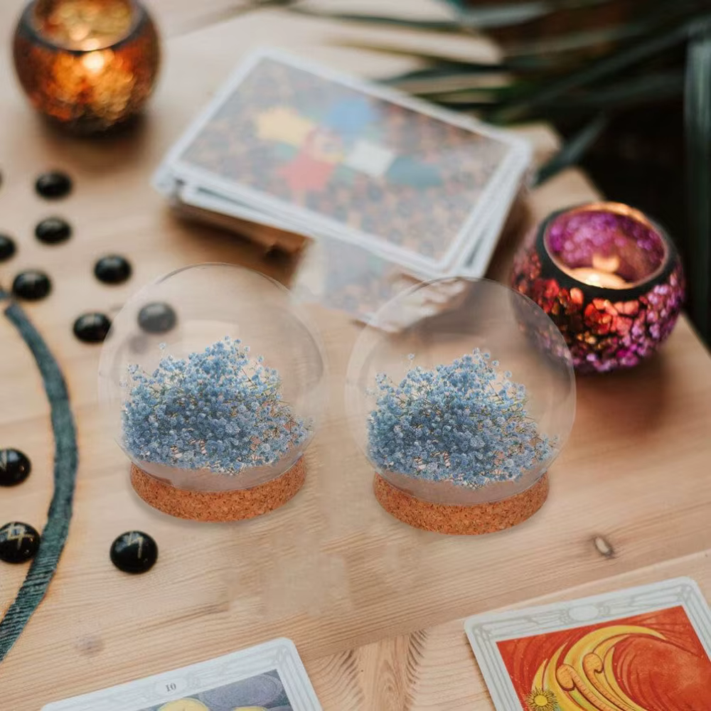 Couvercle en verre transparent pour fleurs fraîches