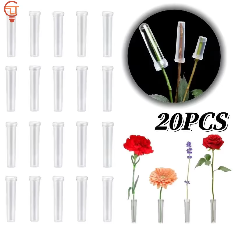 Tubes à fleurs en plastique