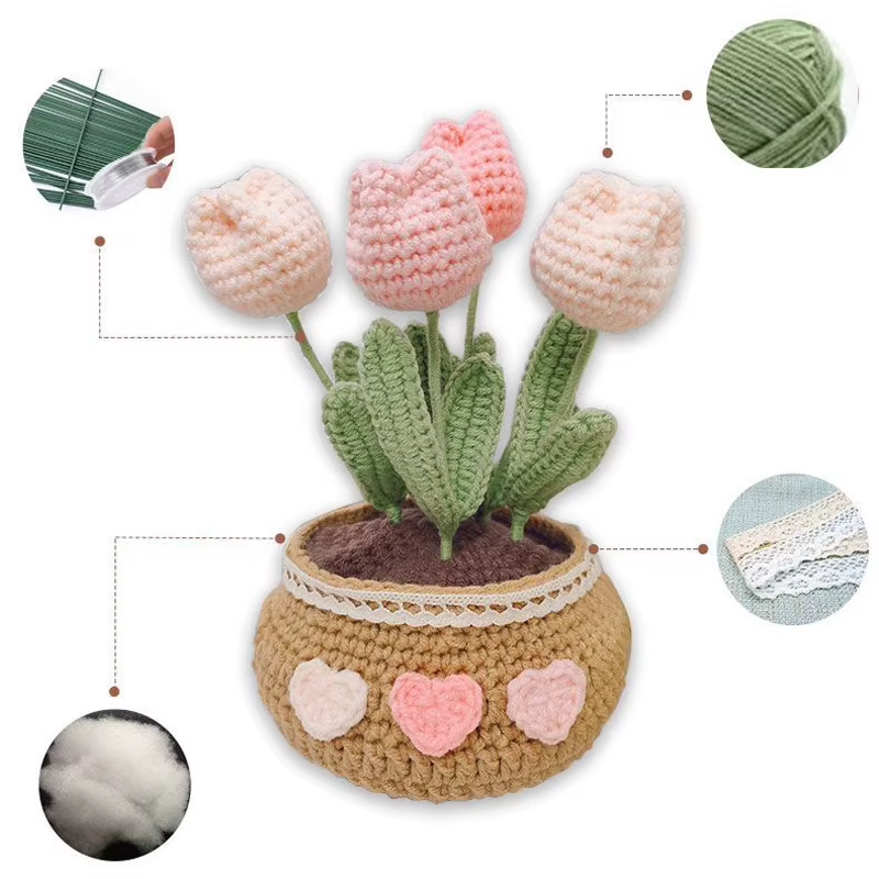 Kit de tricot au Crochet de fleurs