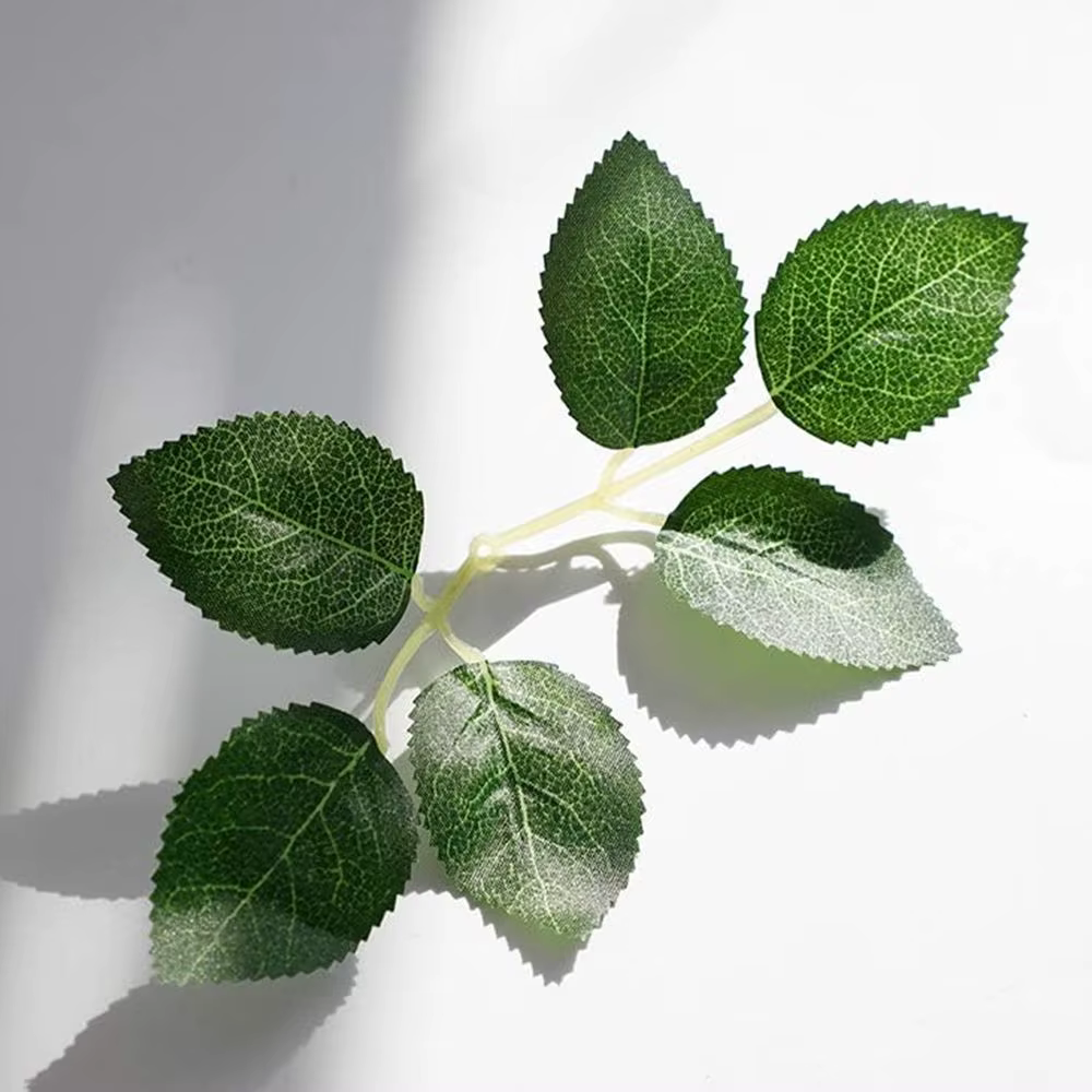 50/100 pièces plante artificielle feuilles de roses noël maison extérieure protection UV mur de jardin mariage Bouquet de mariée bricolage décoratif