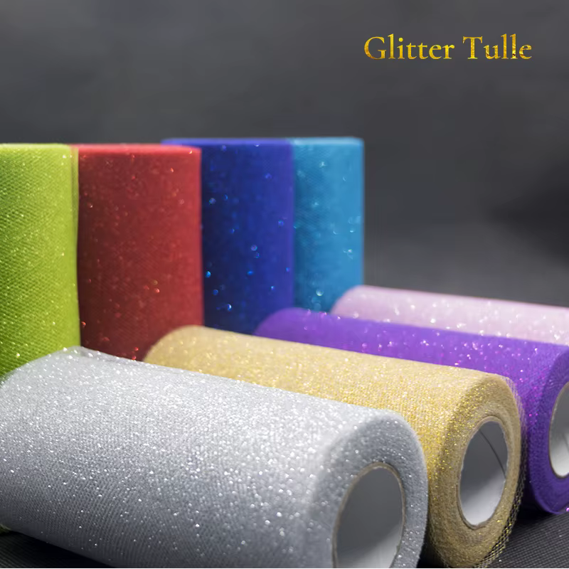 Rouleau de ruban en Tulle scintillant