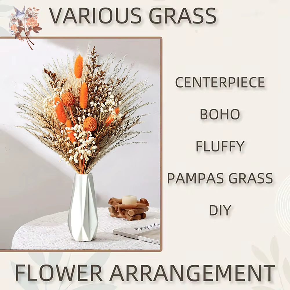 Bouquet de vraies fleurs séchées