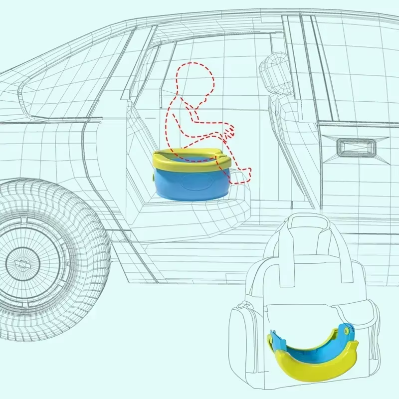Siège de toilette pliable pour enfants, facile à nettoyer, cadeau d'anniversaire pour garçons et filles, pot de voyage portable pour bébé