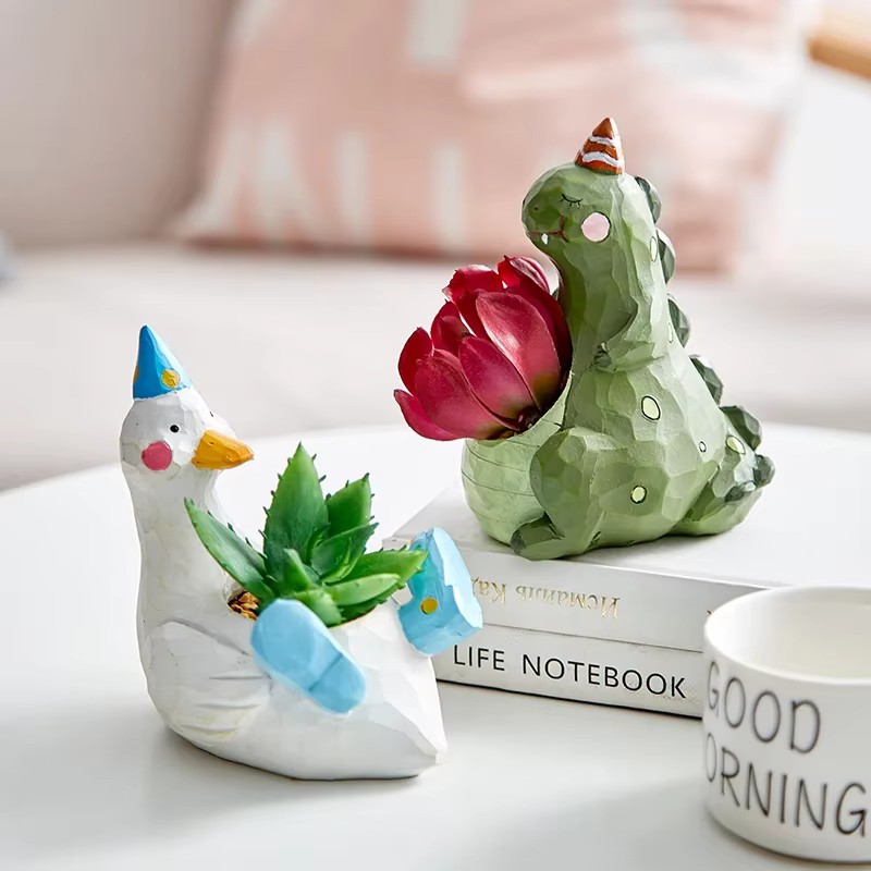 Pots de fleurs d'animaux mignons pour plantes succulentes