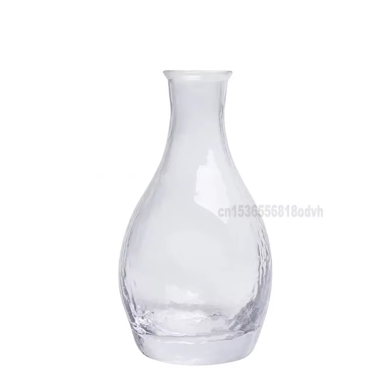 Ensemble de verre à vin de style japonais, pot à saké avec trois verres, design givré marteau, ensemble de pot cadeau, élégant