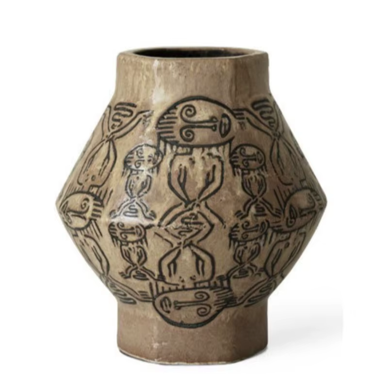 Vase Totem Tribal Vintage