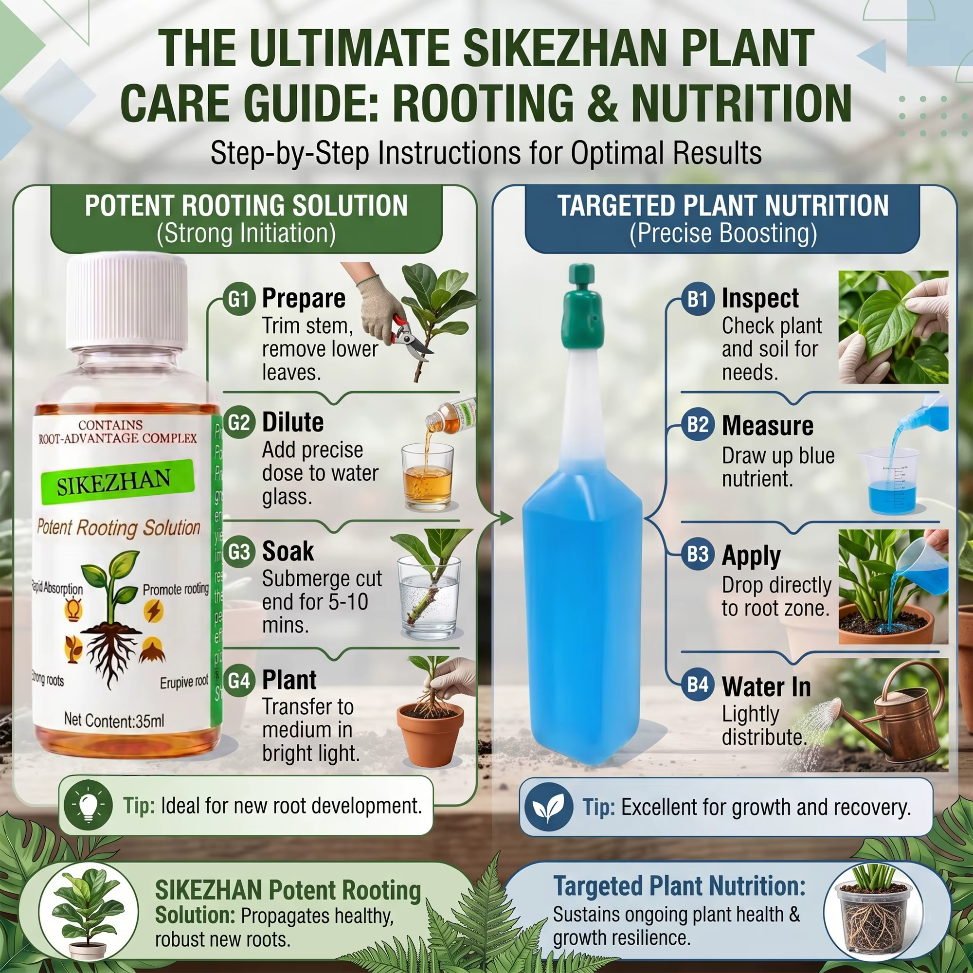 Kit de solution nutritive pour l'enracinement des plantes