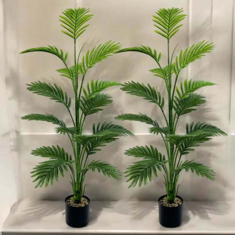Grande plante de palmier artificielle 15 feuilles - Choix parfait pour la décoration de la maison et du bureau