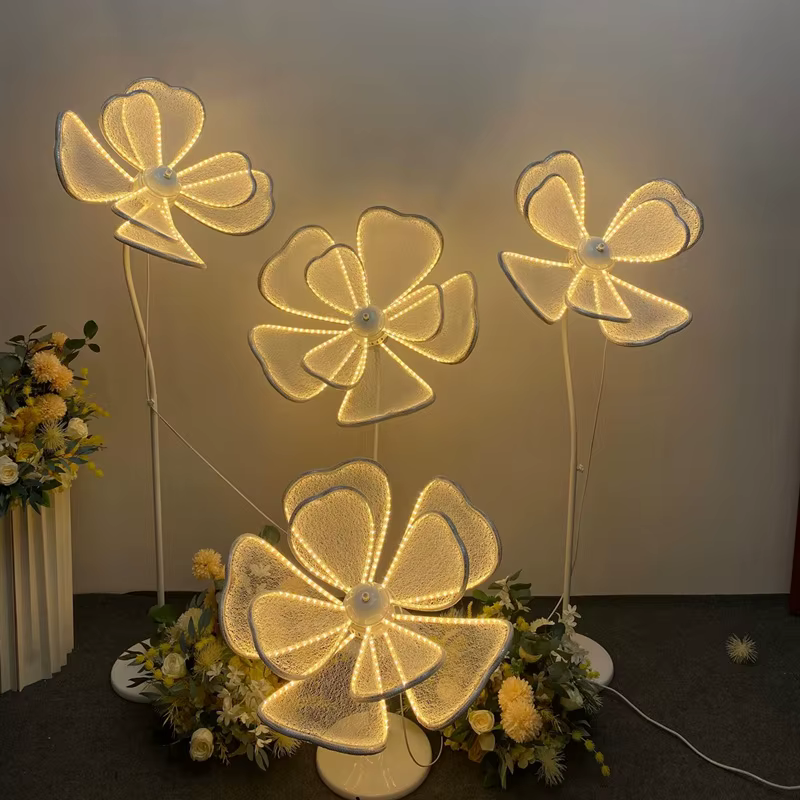 Fleurs de pivoine lumineuses décoratives à LED