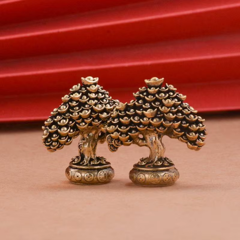 Ornements d'arbre de Fortune en laiton