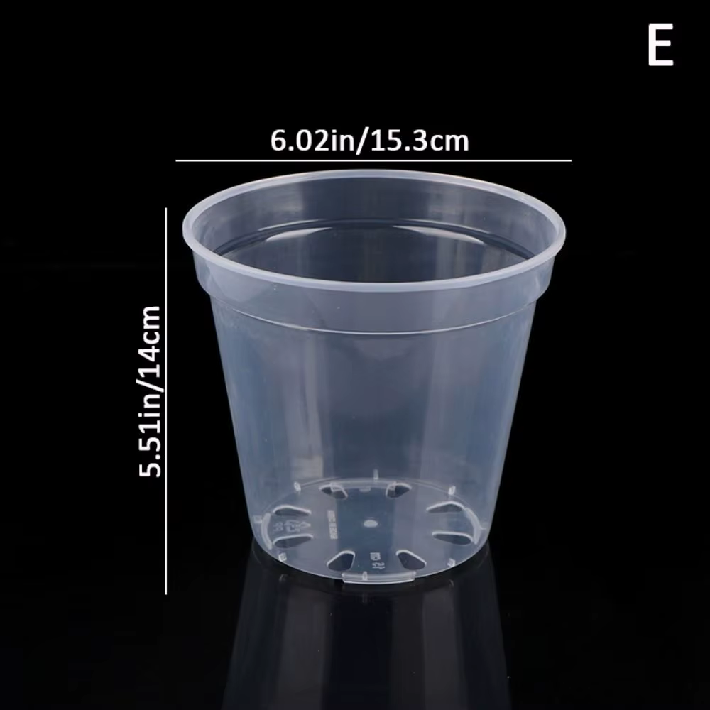 Pot de jardinière rond Transparent en plastique Durable