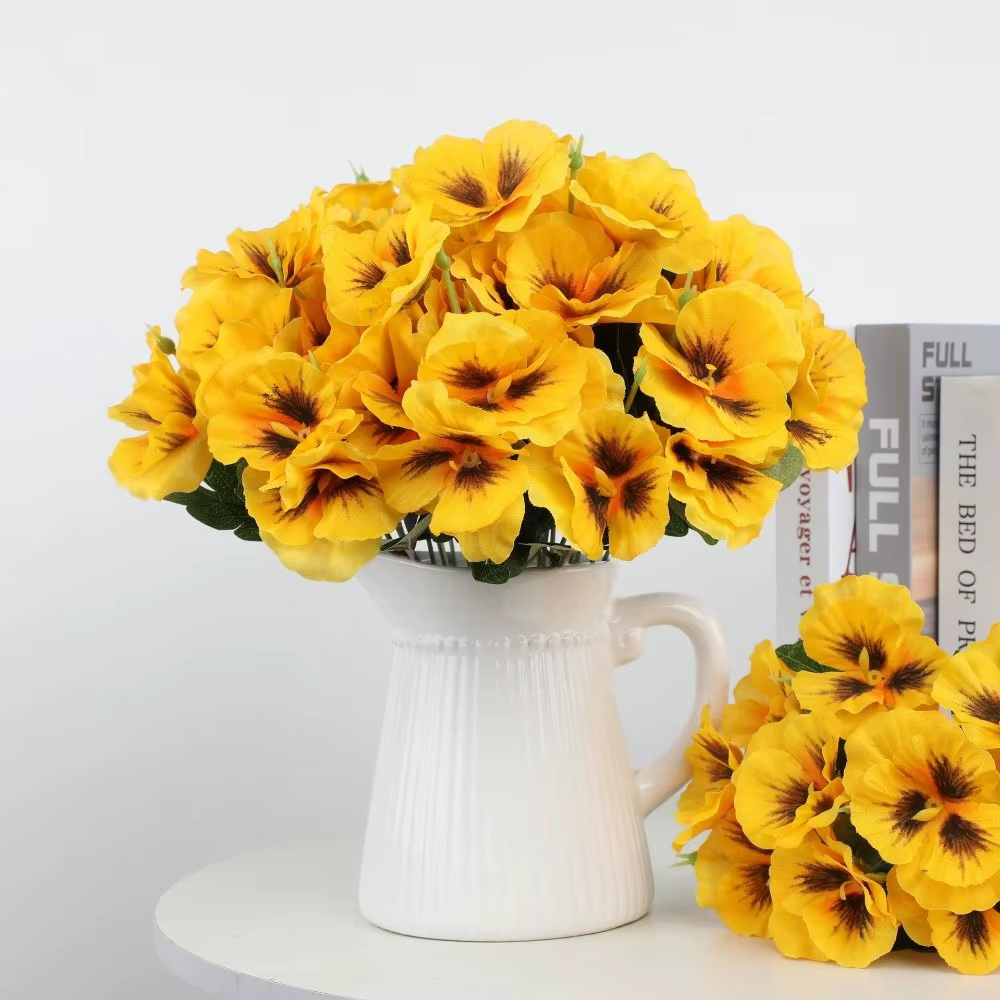 Fleurs artificielles en tissu de soie