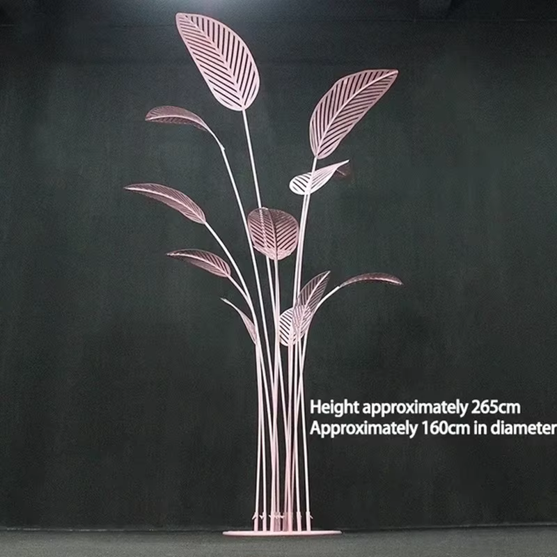 Nouvelle grande décoration d'arbre à bananier en métal à 12 têtes