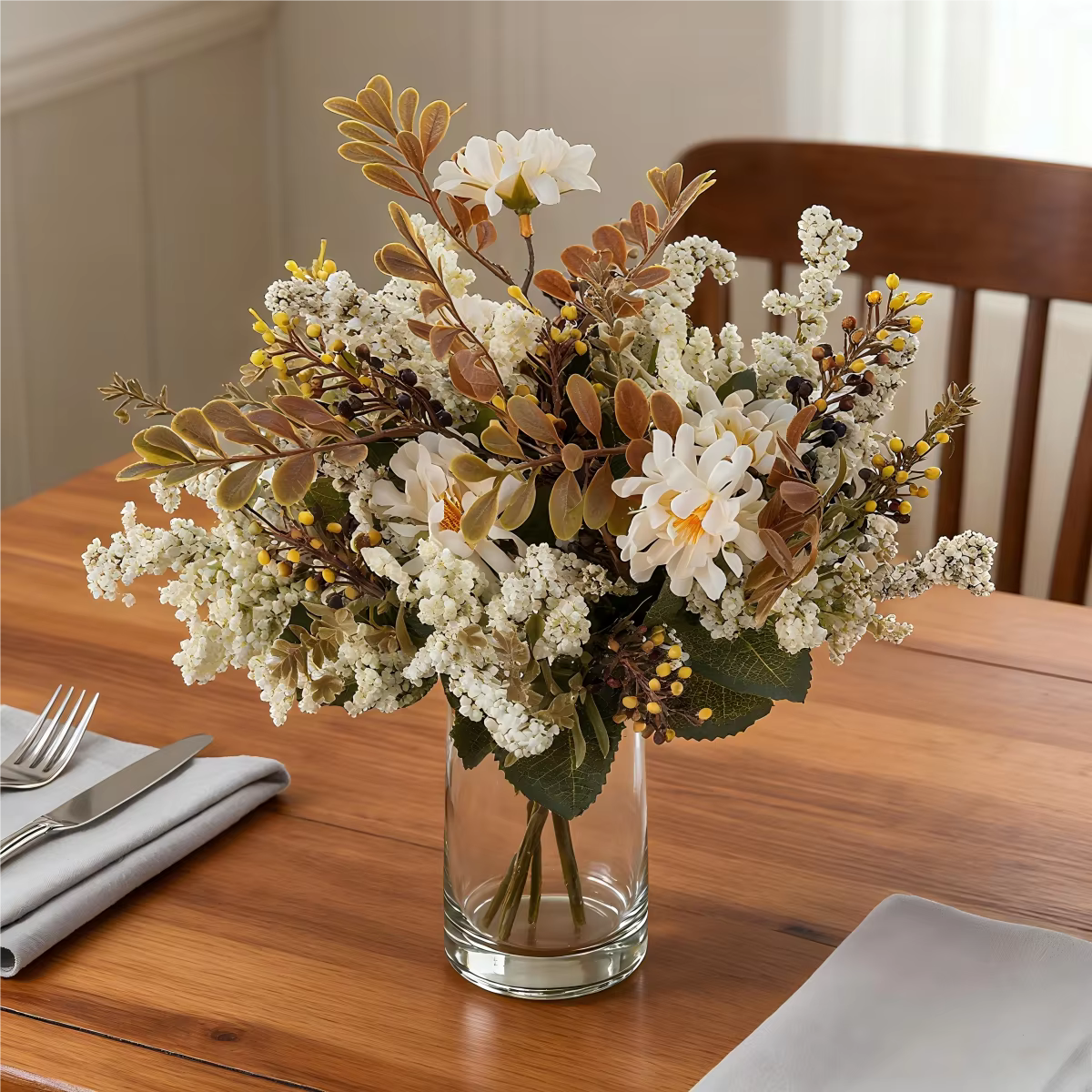 Fleurs Artificielles Chrysanthème Herbe à Bulles DIY Saint-Valentin Fête Maison Chambre Extérieur Jardin Décoration Mariage Bouquet de Mariée Cadeaux