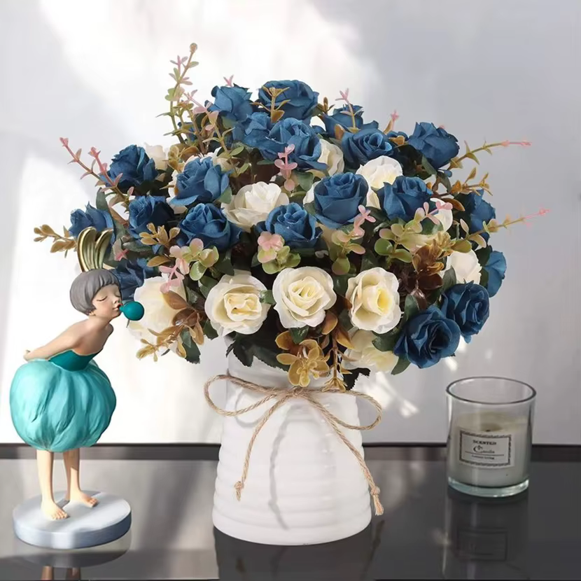 Fleurs artificielles en soie Rose
